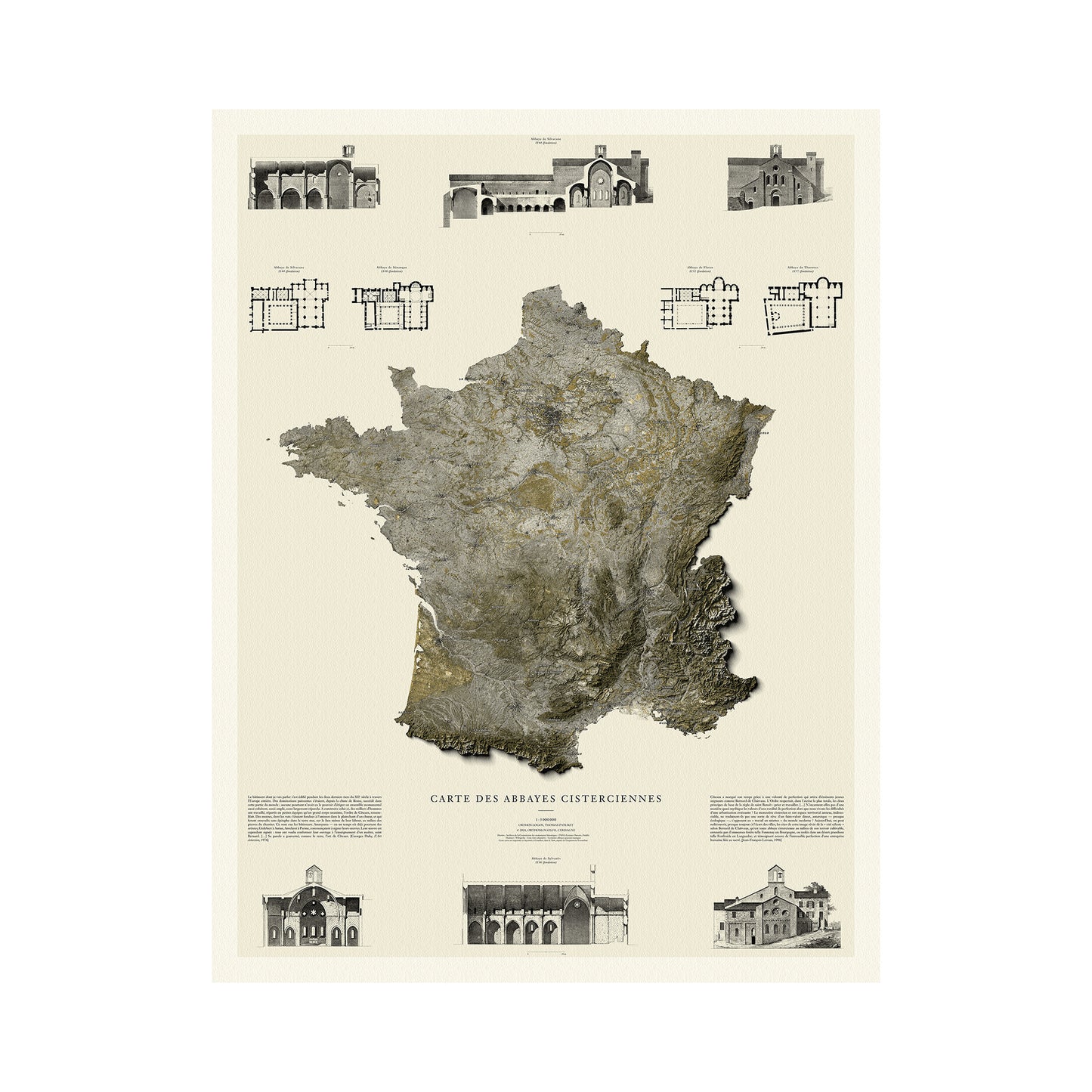 Carte des abbayes cisterciennes
