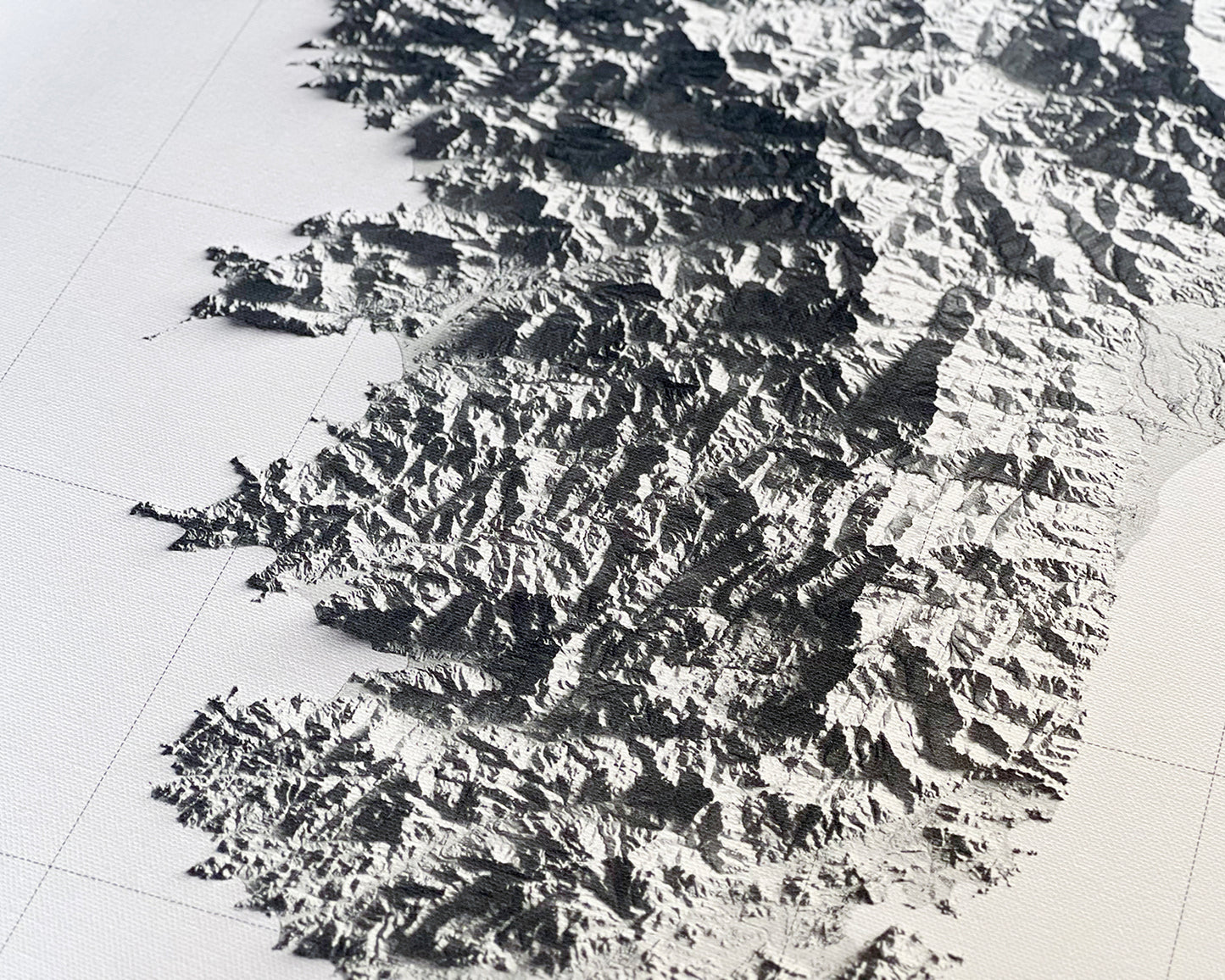 Carte relief de l’île de Corse