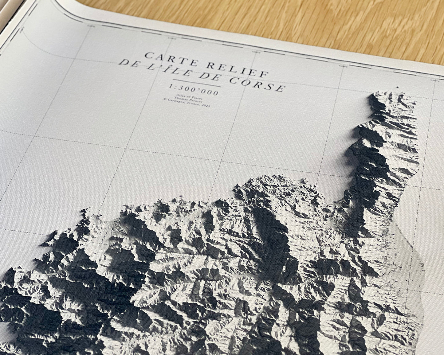 Carte relief de l’île de Corse